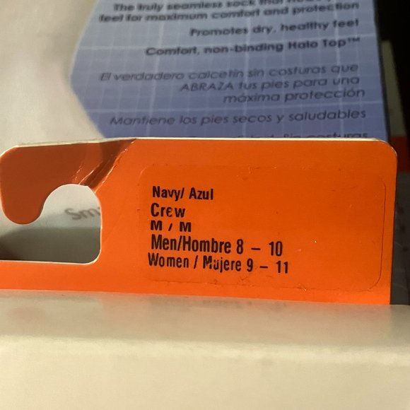 Smart Knit Men's Navy Blue Diabetic Crew Socks M (8-10) NIB - Picture 7 of 8